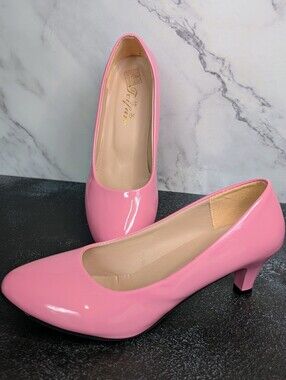 Barbie Pink Patent Low Heel Pumps - In Box